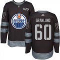 Wholesale Cheap Adidas Oilers #60 Markus Granlund Black 1917-2017 100th Anniversary Stitched NHL Jersey