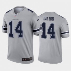 Wholesale Cheap Men\'s Dallas Cowboys #14 Andy Dalton Grey 2020 Inverted Legend Stitched NFL Nike Limited Jersey