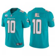 Wholesale Cheap Men's Miami Dolphins 2022 #10 Tyreek Hill Aqua With 2-star C Patch Vapor Untouchable Limited Stitched Football Jerse