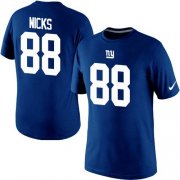 Wholesale Cheap Nike New York Giants #88 Hakeem Nicks Pride Name & Number NFL T-Shirt Blue