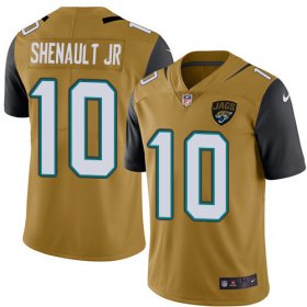 Wholesale Cheap Nike Jaguars #10 Laviska Shenault Jr. Gold Men\'s Stitched NFL Limited Rush Jersey