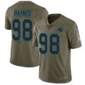 Wholesale Cheap Nike Panthers #98 Marquis Haynes Olive Men's Stitched NFL Limited 2017 Salute To Service Jersey