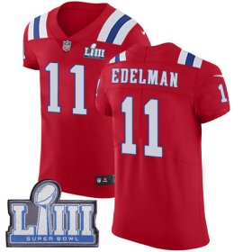Wholesale Cheap Nike Patriots #11 Julian Edelman Red Alternate Super Bowl LIII Bound Men\'s Stitched NFL Vapor Untouchable Elite Jersey