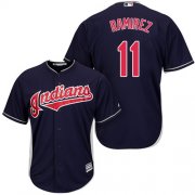 Wholesale Cheap Indians #11 Jose Ramirez Navy Blue New Cool Base Stitched MLB Jersey