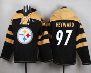 Wholesale Cheap Nike Steelers #97 Cameron Heyward Black Player Pullover NFL Hoodie