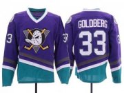 Anaheim Mighty Ducks #33 Greg Goldberg Vintage Purple Movie Jersey