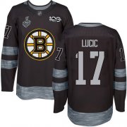 Wholesale Cheap Adidas Bruins #17 Milan Lucic Black 1917-2017 100th Anniversary Stanley Cup Final Bound Stitched NHL Jersey
