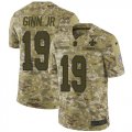 Wholesale Cheap Nike Saints #19 Ted Ginn Jr Camo Youth Stitched NFL Limited 2018 Salute to Service Jersey