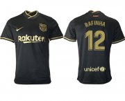 Wholesale Cheap Men 2020-2021 club Barcelona away aaa version 12 black Soccer Jerseys