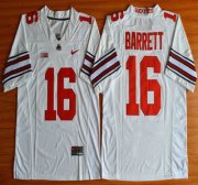 Wholesale Cheap Ohio State Buckeyes #16 J.T. Barrett White 2015 College Football Nike Limited Jersey