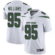 Wholesale Cheap Nike Jets #95 Quinnen Williams White Men's Stitched NFL Vapor Untouchable Limited Jersey