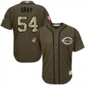 Wholesale Cheap Reds #54 Sonny Gray Green Salute to Service Stitched MLB Jersey