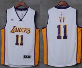 Wholesale Cheap Lakers #11 Yi Jianlian White Stitched NBA Jersey