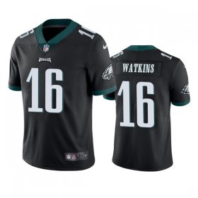 Wholesale Cheap Men\'s Philadelphia Eagles #16 Quez Watkins 2022 Black Vapor Untouchable Limited Stitched Jersey