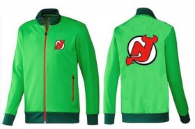 Wholesale Cheap NHL New Jersey Devils Zip Jackets Green