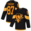 Wholesale Cheap Adidas Penguins #87 Sidney Crosby Black Authentic 2019 Stadium Series Women's Stitched NHL Jersey