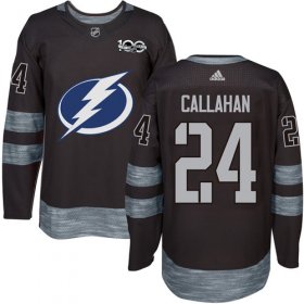 Wholesale Cheap Adidas Lightning #24 Ryan Callahan Black 1917-2017 100th Anniversary Stitched NHL Jersey