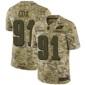 Wholesale Cheap Nike Eagles #91 Fletcher Cox Camo Men\'s Stitched NFL Limited 2018 Salute To Service Jersey