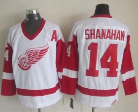 Wholesale Cheap Red Wings #14 Brendan Shanahan White CCM Throwback Stitched NHL Jersey