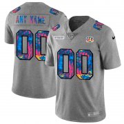 Wholesale Cheap Cincinnati Bengals Custom Men's Nike Multi-Color 2020 NFL Crucial Catch Vapor Untouchable Limited Jersey Greyheather