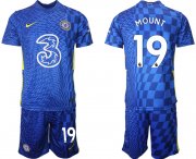 Wholesale Cheap Men 2021-2022 Club Chelsea FC home blue 19 Nike Soccer Jerseys