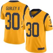 Wholesale Cheap Nike Rams #30 Todd Gurley II Gold Men's Stitched NFL Limited Rush Jersey