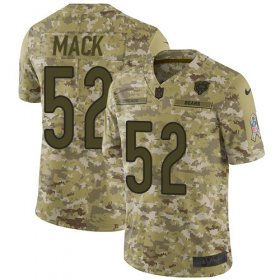 Wholesale Cheap Nike Bears #52 Khalil Mack Camo Men\'s Stitched NFL Limited 2018 Salute To Service Jersey