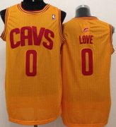 Wholesale Cheap Cleveland Cavaliers #0 Kevin Love Yellow Swingman Jersey