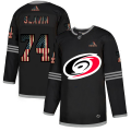 Wholesale Cheap Carolina Hurricanes #74 Jaccob Slavin Adidas Men's Black USA Flag Limited NHL Jersey