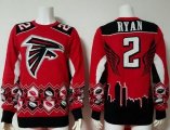 Wholesale Cheap Nike Falcons #2 Matt Ryan Red/Black Men's Ugly Sweater