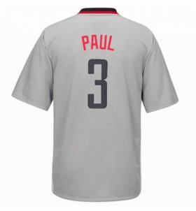 Wholesale Cheap Men\'s Houston Rockets #3 Chris Paul New Gray Short-Sleeved Stitched NBA Adidas Revolution 30 Swingman Jersey