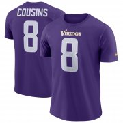 Wholesale Cheap Nike Minnesota Vikings #8 Kirk Cousins Dri-FIT Player Pride 3.0 Name & Number T-Shirt Purple