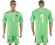 Wholesale Cheap Italy #1 Buffon Green Goalkeeper Soccer Country Jersey