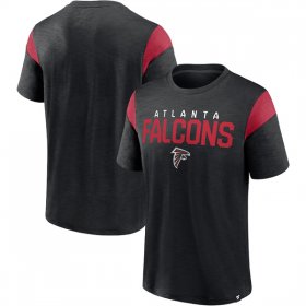 Wholesale Men\'s Atlanta Falcons Black Red Home Stretch Team T-Shirt