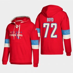 Wholesale Cheap Washington Capitals #72 Travis Boyd Red adidas Lace-Up Pullover Hoodie