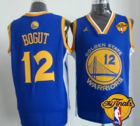 Wholesale Cheap Men\'s Golden State Warriors #12 Andrew Bogut Blue 2016 The NBA Finals Patch Jersey