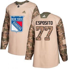Wholesale Cheap Adidas Rangers #77 Phil Esposito Camo Authentic 2017 Veterans Day Stitched NHL Jersey