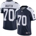 Wholesale Cheap Nike Cowboys #70 Zack Martin Navy Blue Thanksgiving Men's Stitched NFL Vapor Untouchable Limited Throwback Jersey