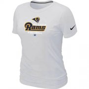 Wholesale Cheap Women's Nike Los Angeles Rams Critical Victory NFL T-Shirt White