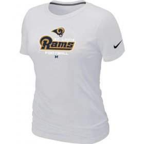 Wholesale Cheap Women\'s Nike Los Angeles Rams Critical Victory NFL T-Shirt White