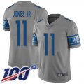 Wholesale Cheap Nike Lions #11 Marvin Jones Jr Gray Men's Stitched NFL Limited Inverted Legend 100th Season Jersey