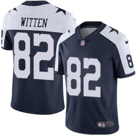 Wholesale Cheap Nike Cowboys #82 Jason Witten Navy Blue Thanksgiving Men\'s Stitched NFL Vapor Untouchable Limited Throwback Jersey