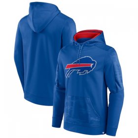 Wholesale Cheap Men\'s Buffalo Bills Royal On The Ball Pullover Hoodie