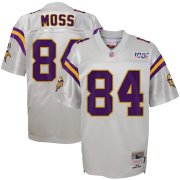 Wholesale Cheap Youth Minnesota Vikings #84 Randy Moss Mitchell & Ness Platinum NFL 100 Retired Player Legacy Jersey