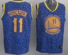 Wholesale Cheap Golden State Warriors #11 Klay Thompson Blue Leopard Print Fashion Jersey