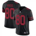 Wholesale Cheap Nike 49ers #80 Jerry Rice Black Alternate Men's Stitched NFL Vapor Untouchable Limited Jersey