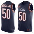 Wholesale Cheap Nike Bears #50 Mike Singletary Navy Blue Team Color Men's Stitched NFL Limited Tank Top Jersey