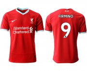 Wholesale Cheap Men 2020-2021 club Liverpool home aaa version 9 red Soccer Jerseys