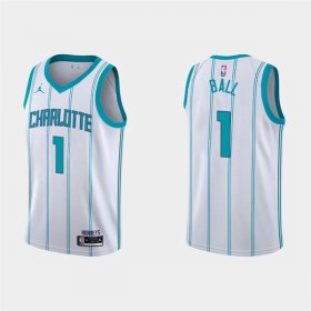Wholesale Cheap Men\'s Charlotte Hornets #1 LaMelo Ball 2022-23 White Association Edition Stitched Basketball Jersey