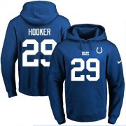 Wholesale Cheap Nike Colts #29 Malik Hooker Royal Blue Name & Number Pullover NFL Hoodie